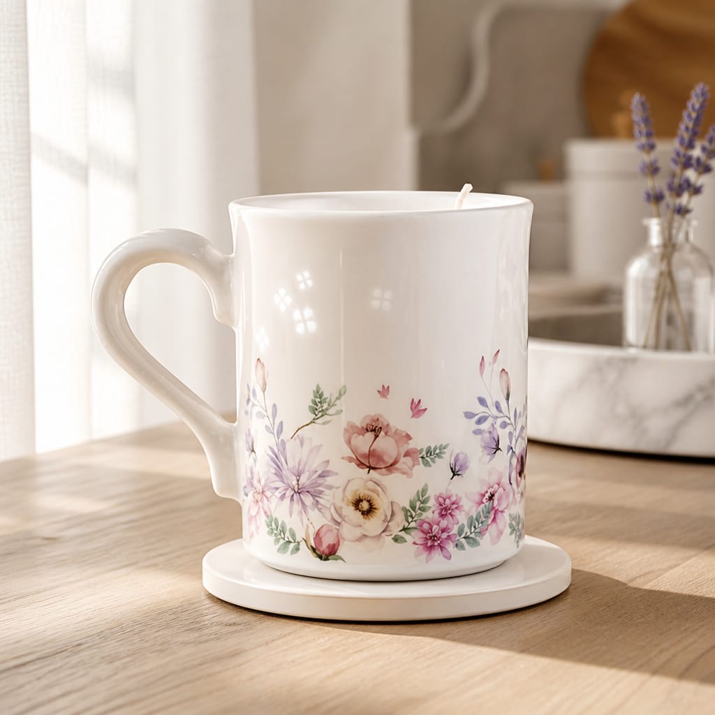 Bless Series Floriography Mug Set 4 pcs