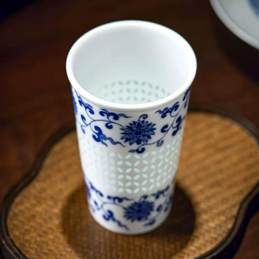 Entwined Linglong Porcelain Water Cup