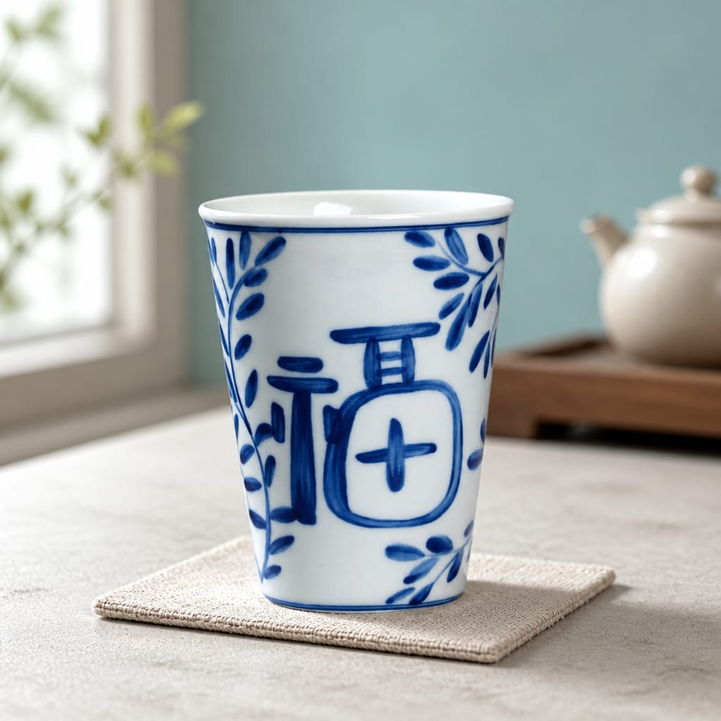 Well being Porcelain Cup
