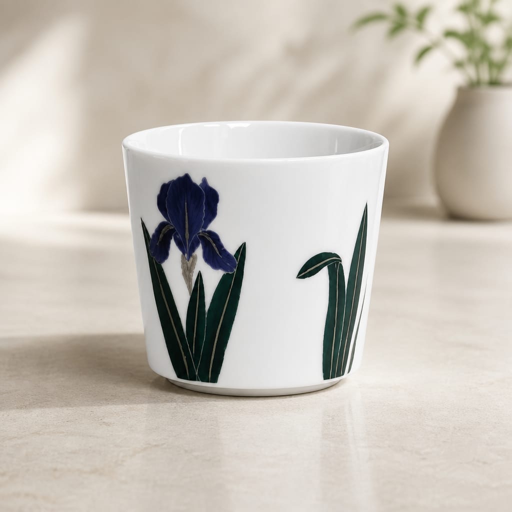 Iris Series Porcelain Water Cup