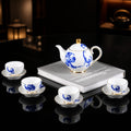 High Tea Porcelain Tea Set (9 Piece) - 18K Gold