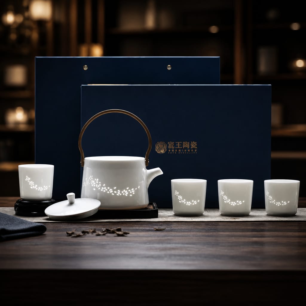 Magnolia Linglong Porcelain Tea Set (5 Pcs)