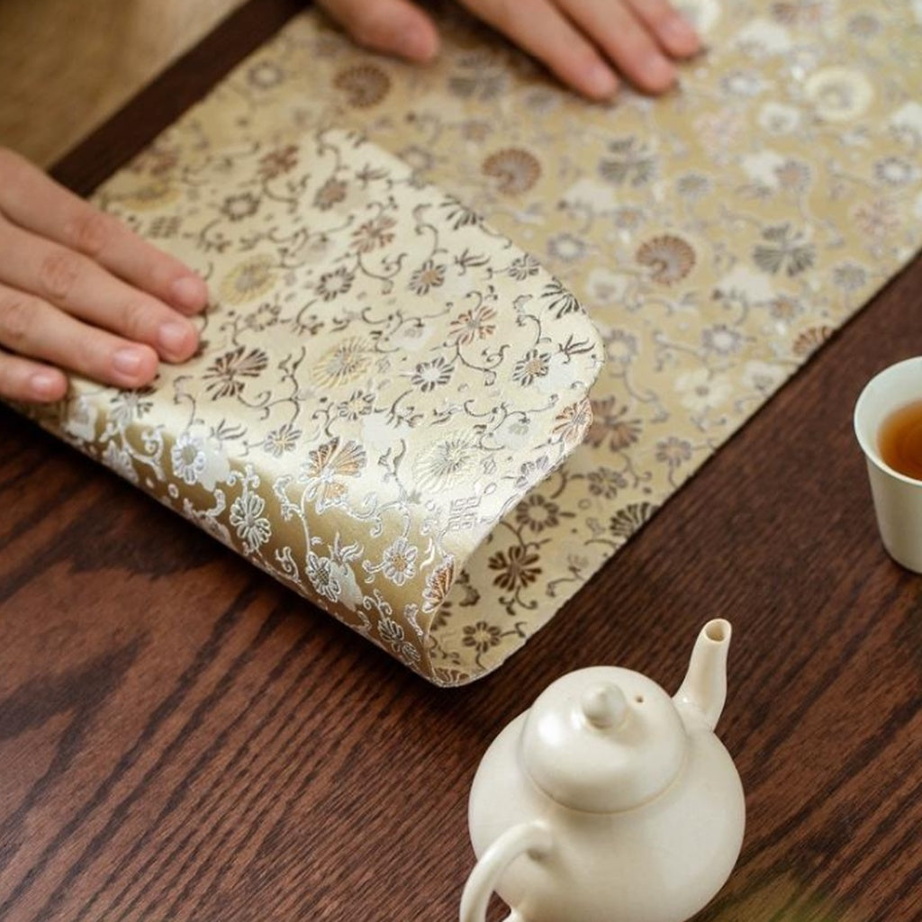 Serene Pale Gold Tapestry Tablecloth