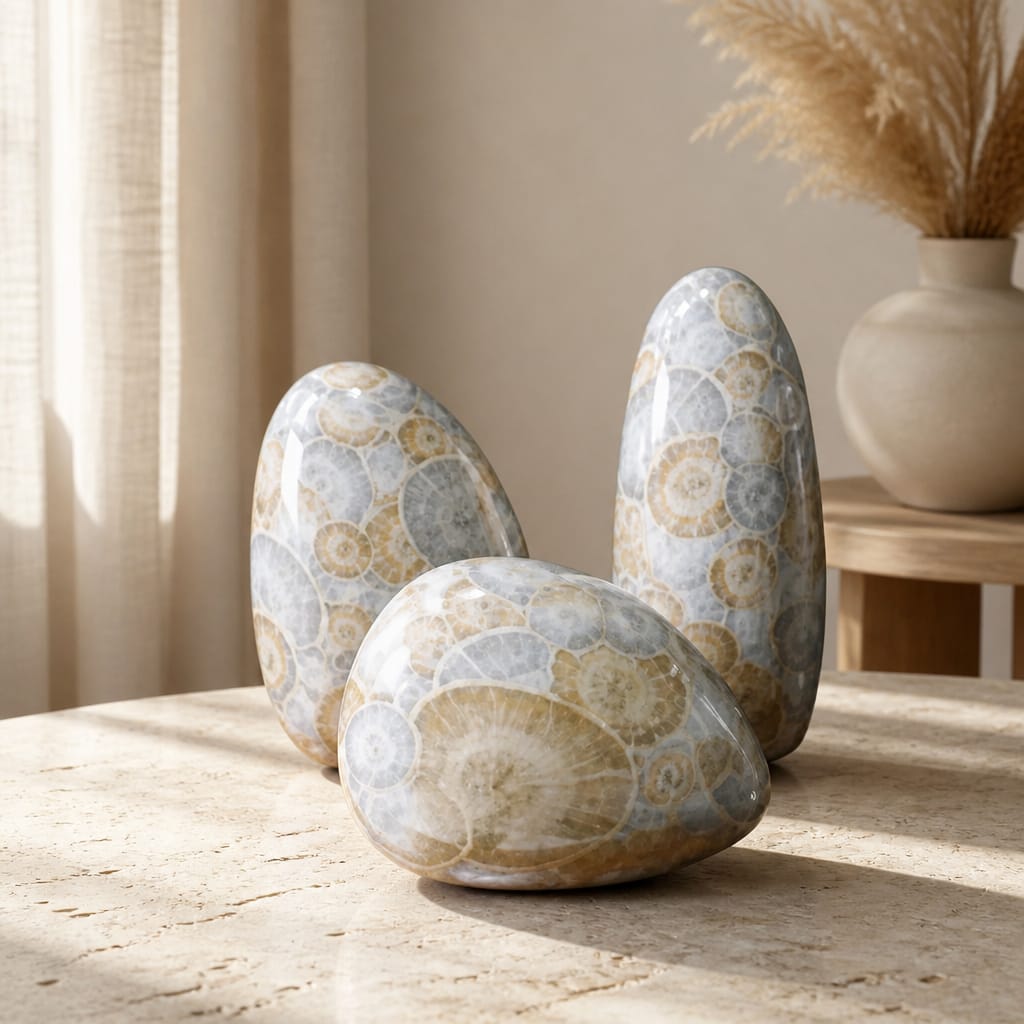 Ivory Harmony Porcelain Ornament Set