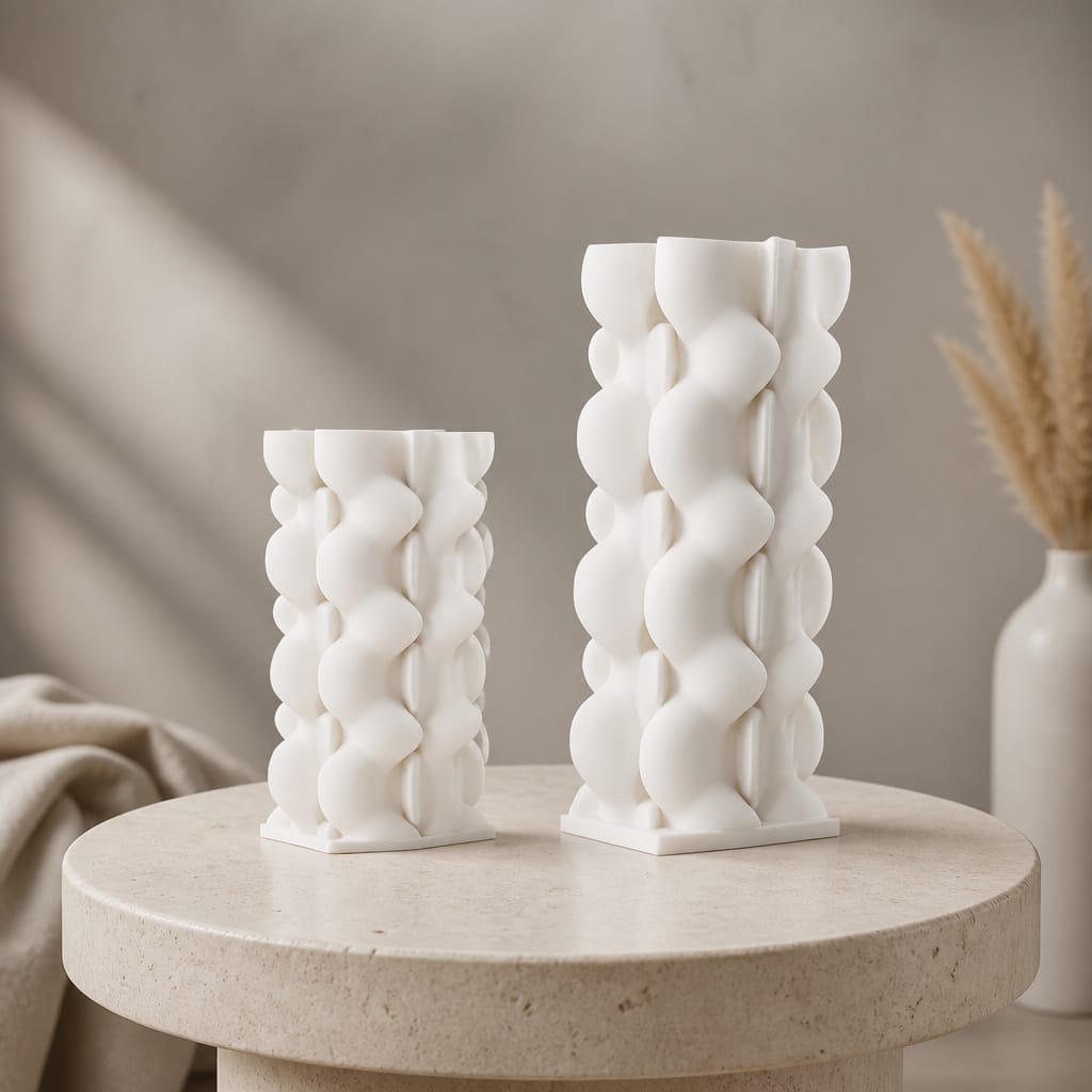 Staggered Porcelain Ornament Set