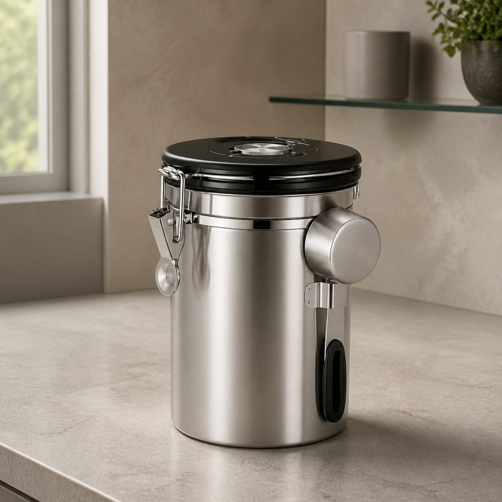 InstaCuppa Stainless Steel Coffee Canister