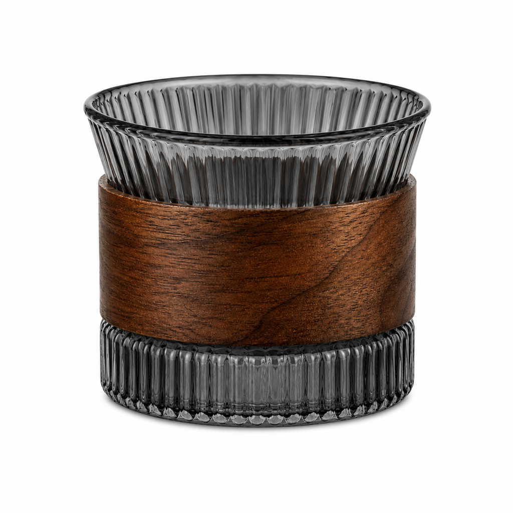 Vertical Stripe Borosilicate Espresso Cup