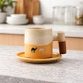 Desert Dune Espresso Cup with Wooden Handle (100ml)