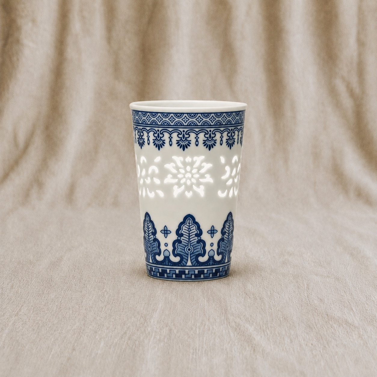 Lotus Radiance Porcelain Tumbler