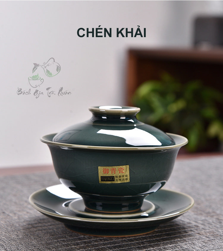Royal Jade Glaze Tea Set - 13 Pieces