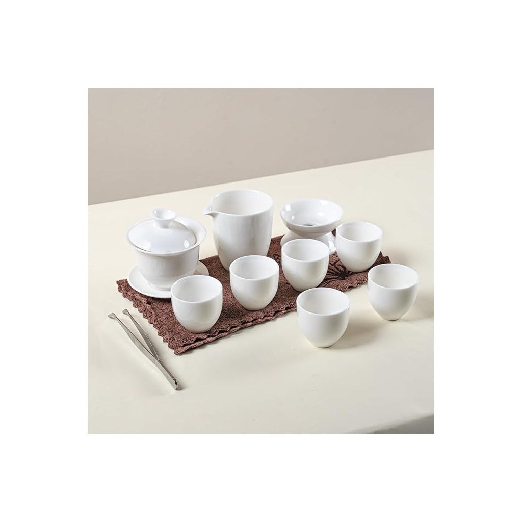 White Porcelain Kung Fu Tea Set