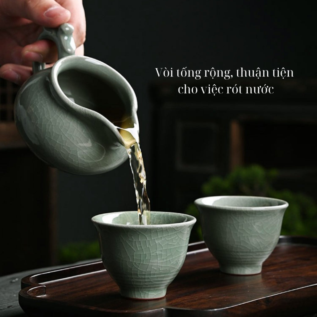 Emerald Crackle Glaze Tea Set