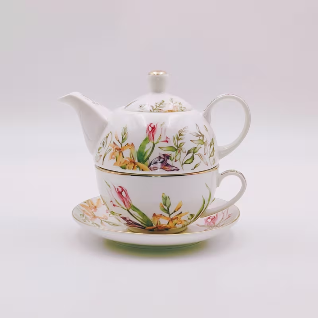 Floral Tea for One Set