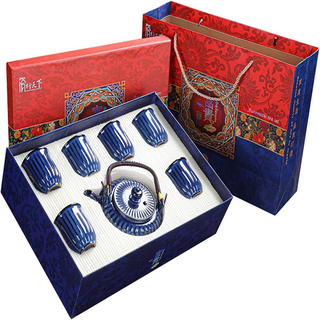 Flowing Blue Ceramic Tea Set