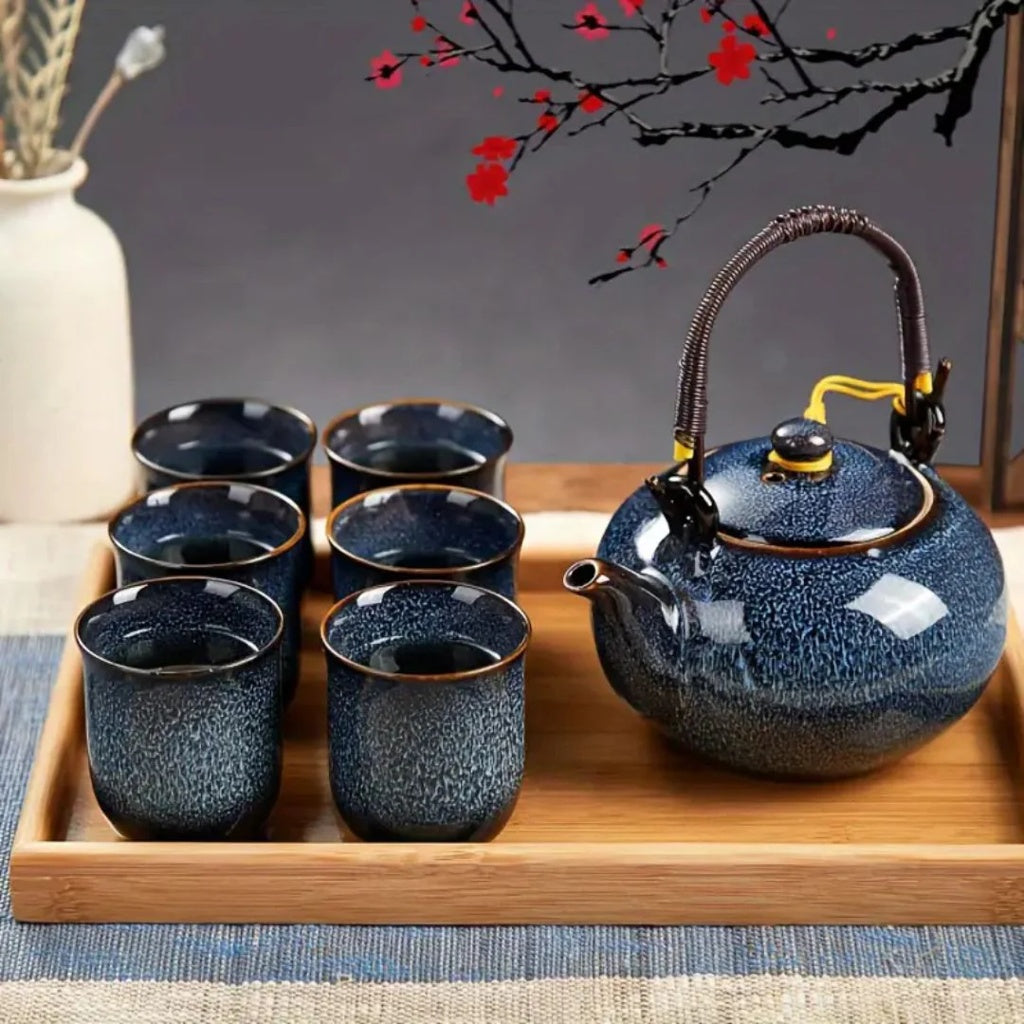 Kiln-Glazed Porcelain Tea Set
