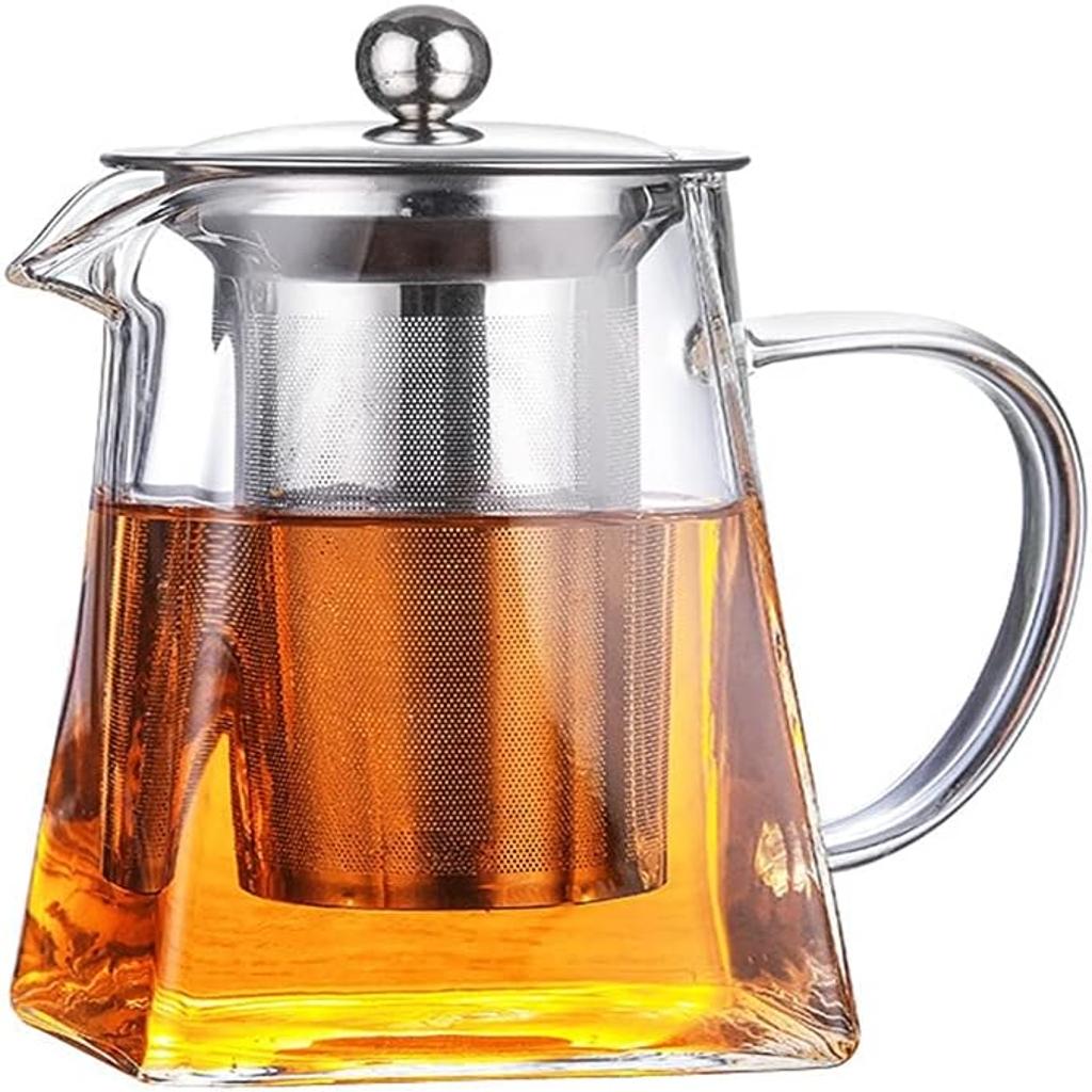 Amber Brew Glass Infuser Teapot