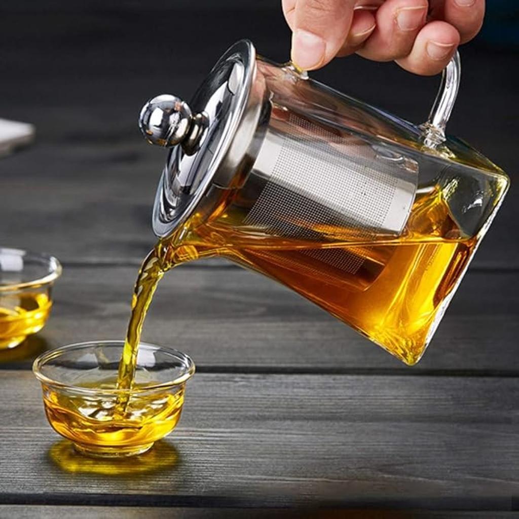 Amber Brew Glass Infuser Teapot