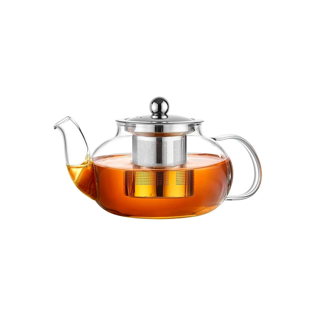 Crystal Flow Glass Infuser Teapot