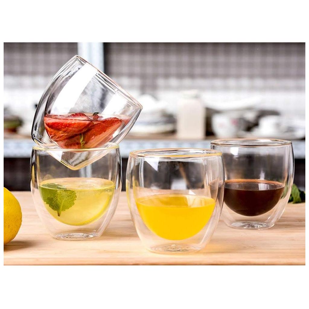 Clear Core Double Wall Glass Cup