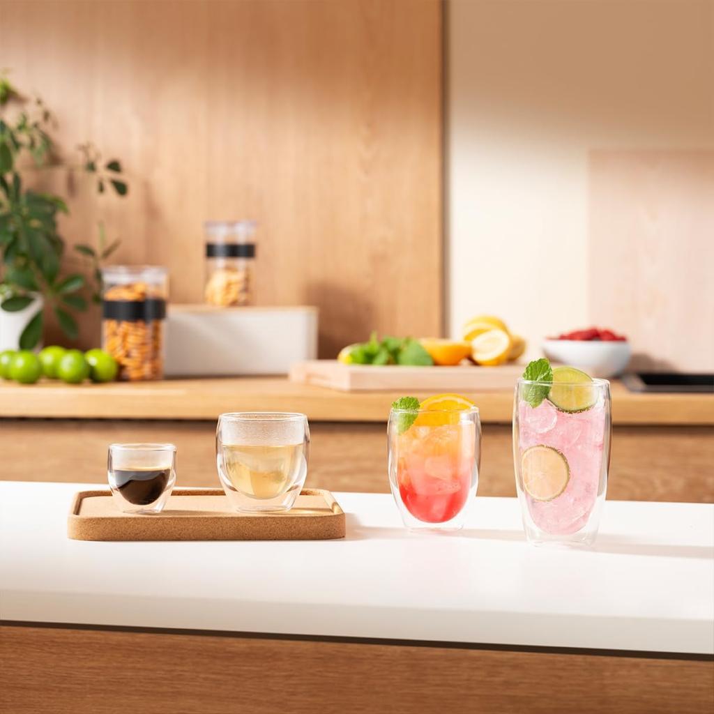 Clear Core Double Wall Glass Cup