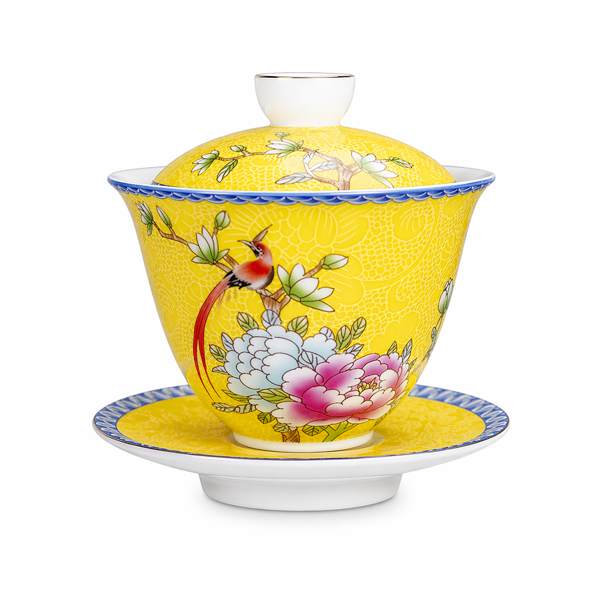 Bloom  Painted Ceramic Gaiwan