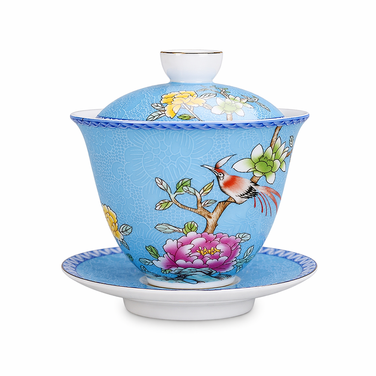 Bloom  Painted Ceramic Gaiwan