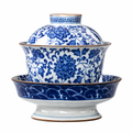 Classic Blue & White Porcelain Gaiwan Set