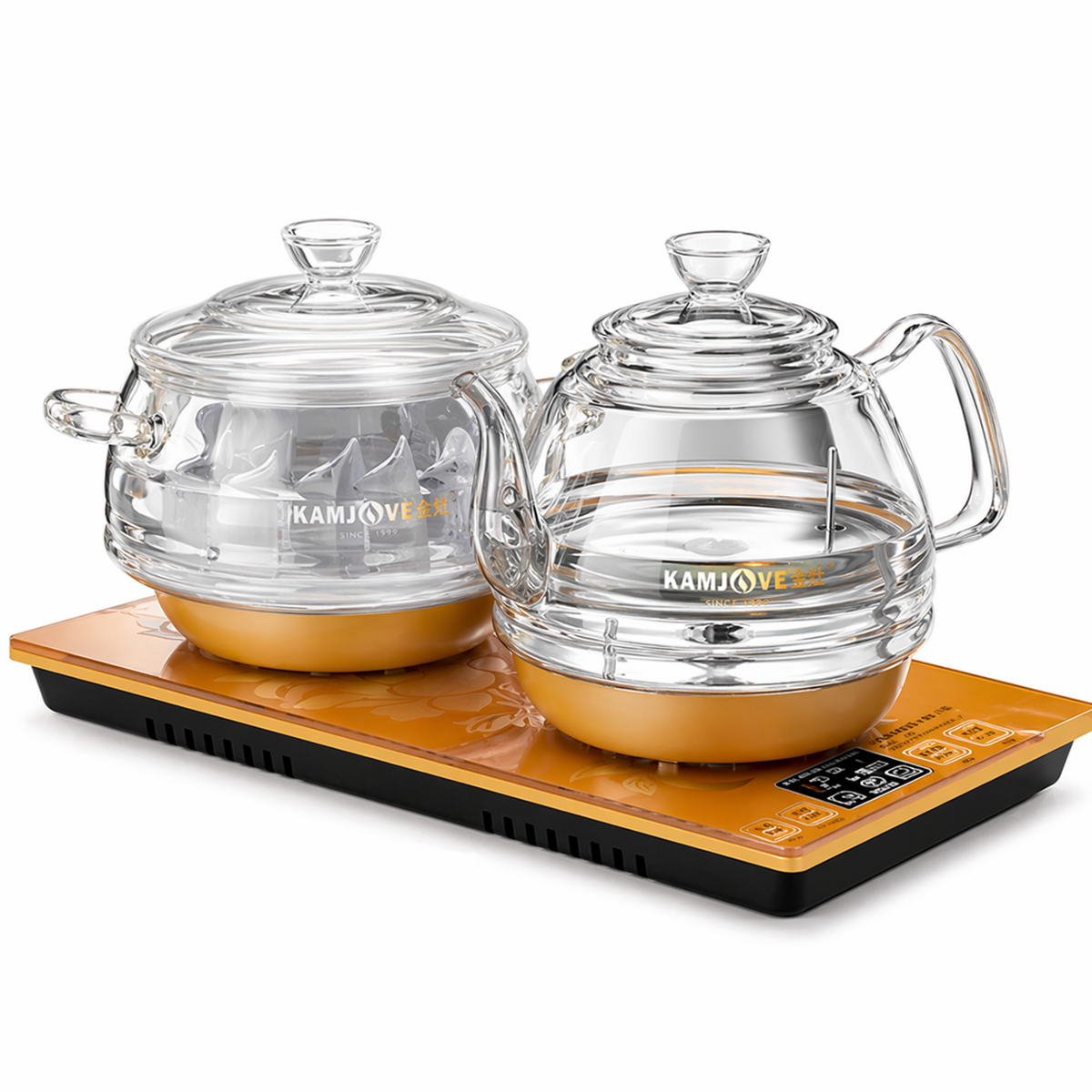 KAMJOVE Smart Glass Tea Maker with Horizontal Control Panel