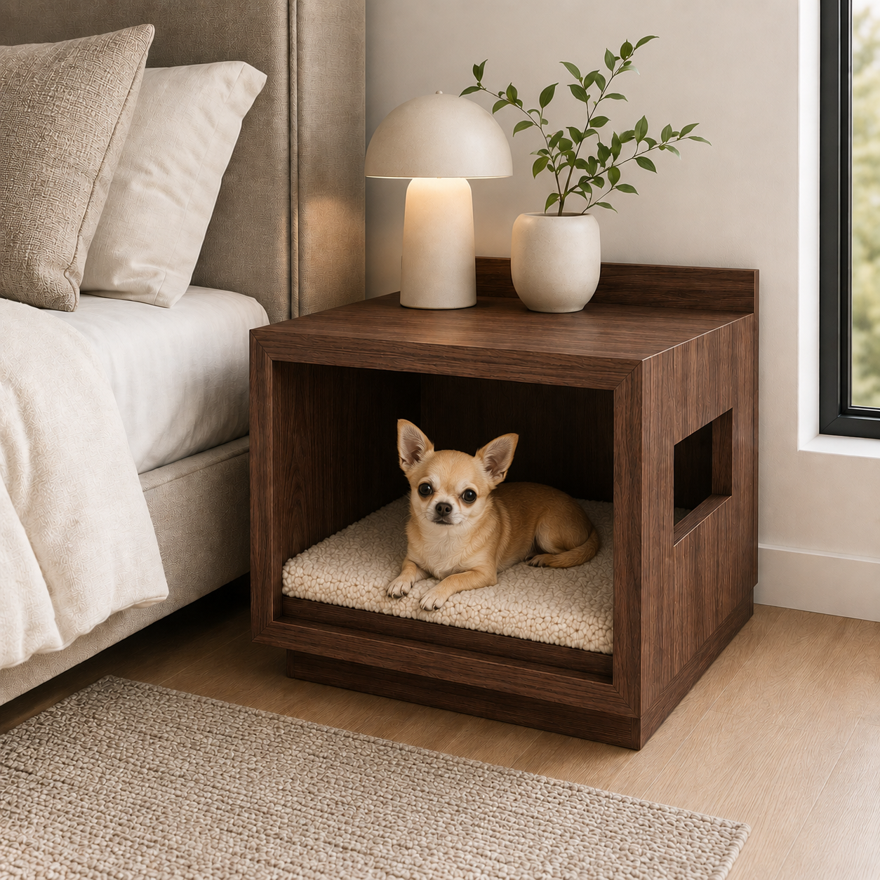 Modern Wooden Pet House Bedside Table