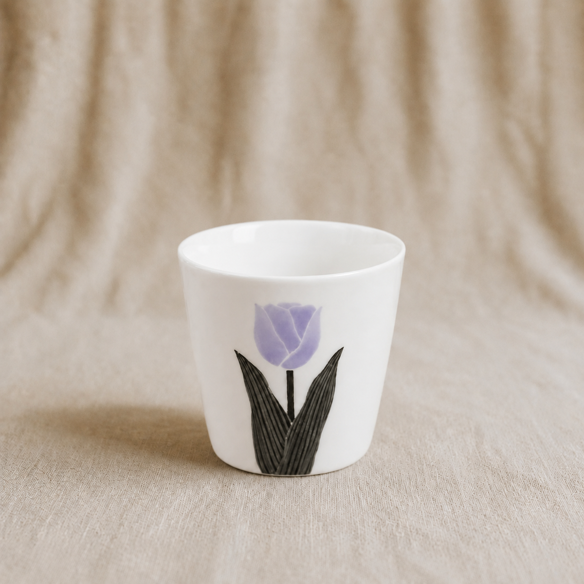 Tulip Series Porcelain Water Cup