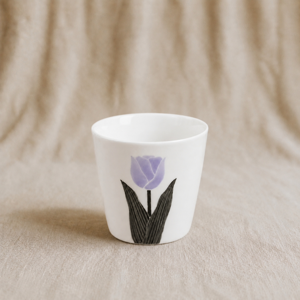 Tulip Series Porcelain Water Cup