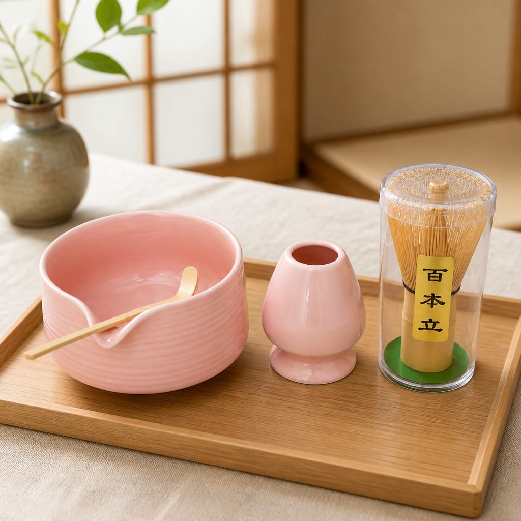 Pink Matcha Essentials Set (4 Pieces)