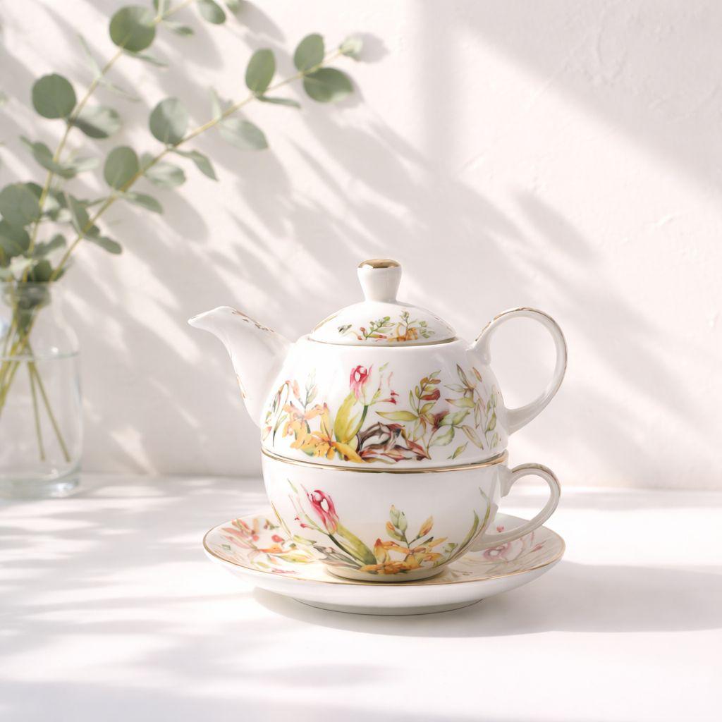 Floral Tea for One Set