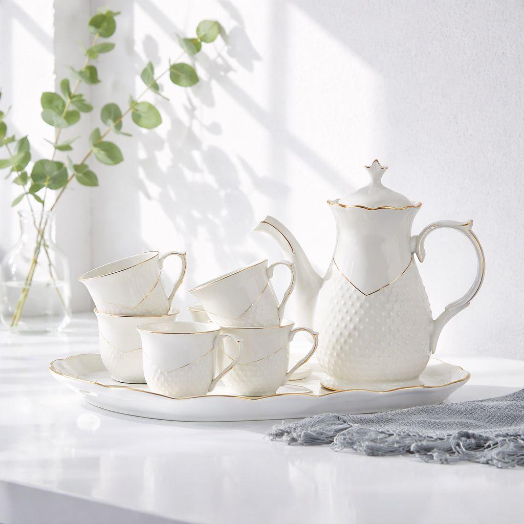 White Porcelain Tea Set