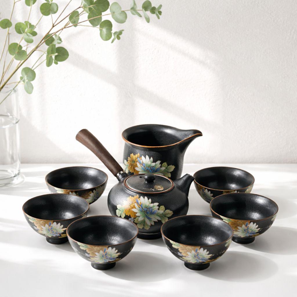 Ebony Matte Tea Set