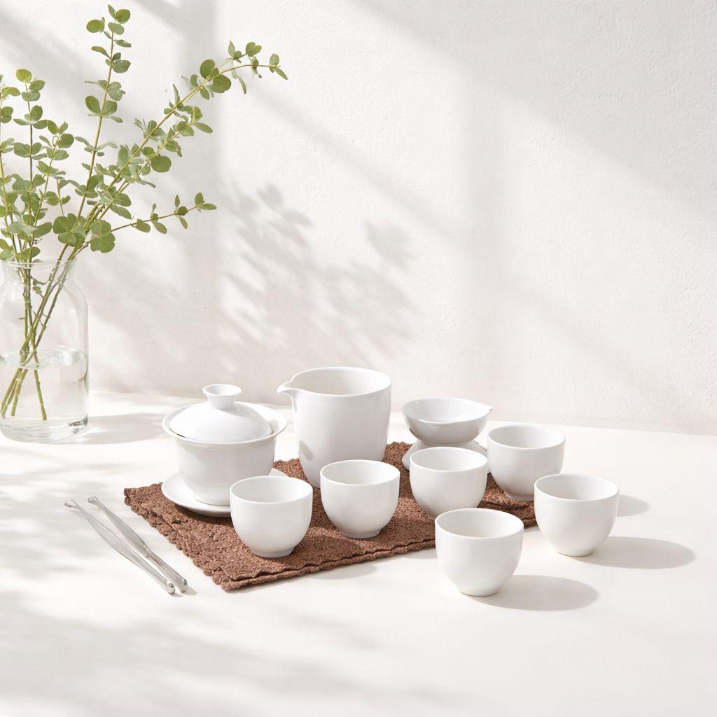 White Porcelain Tea Set