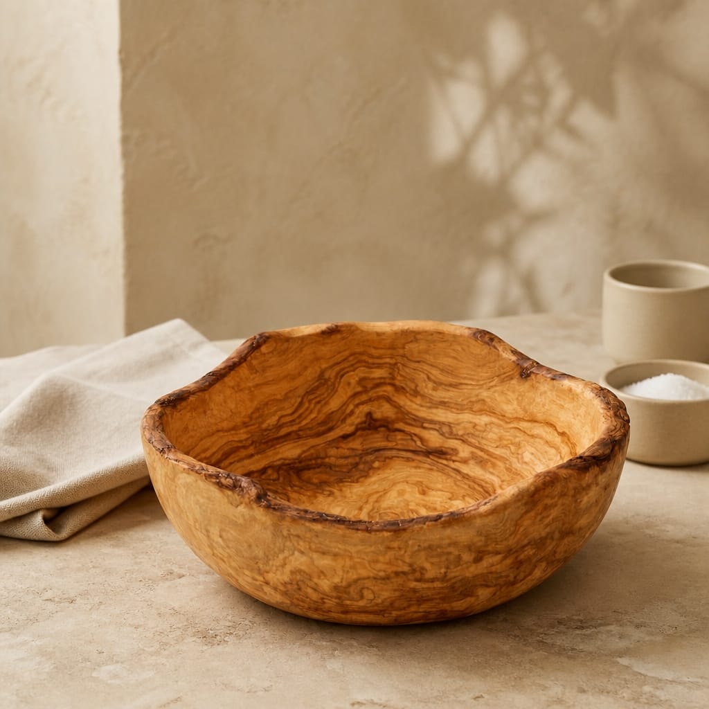 Olive Wood Rustic Bowl