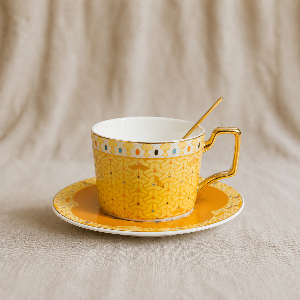 Yellow Palace Feast Coffee Cup