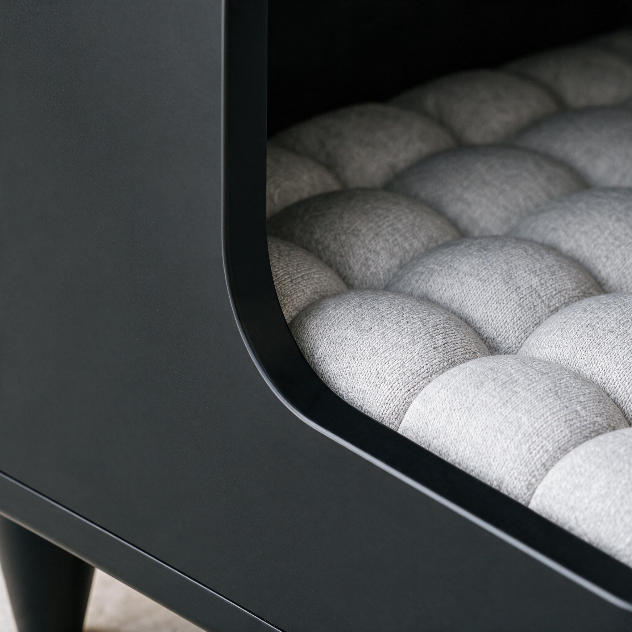 Modern Wooden Pet House Side Table with Cushion