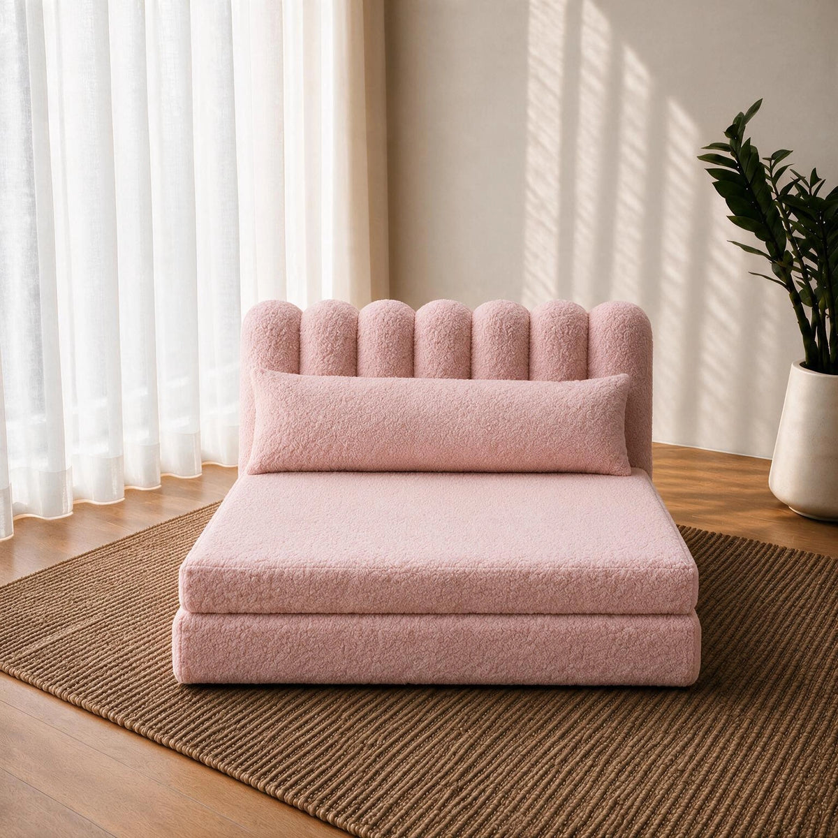 PetalCloud Boucle Pet Sofa Bed