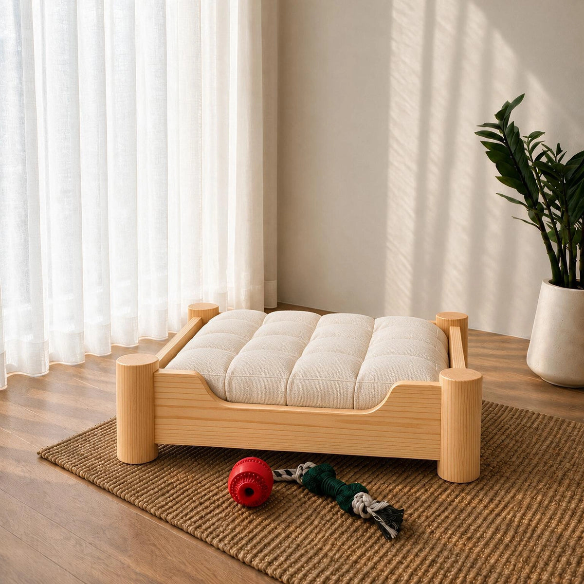 Scandinavian Wooden Pet Bed