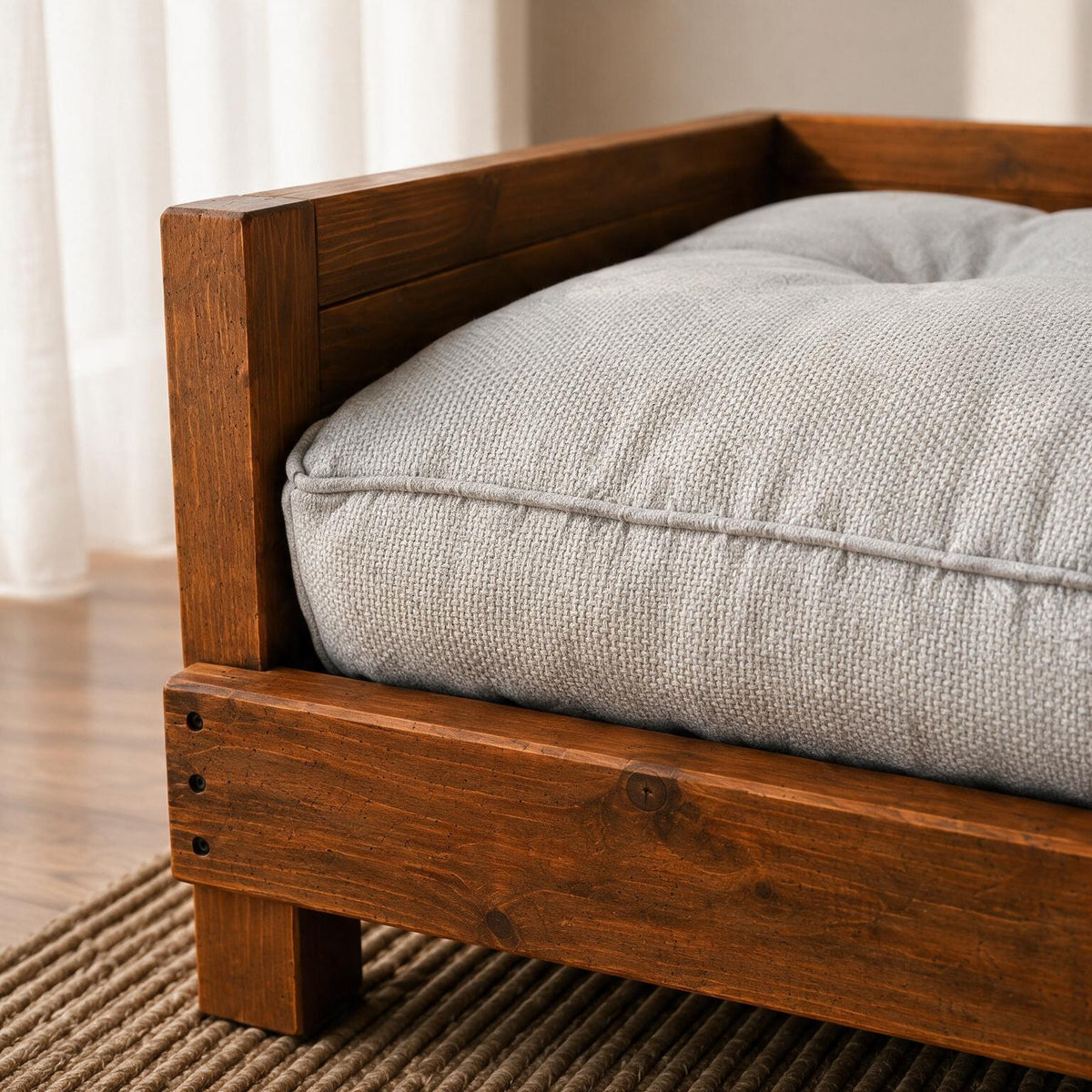 Rustic Wooden Pet Bed